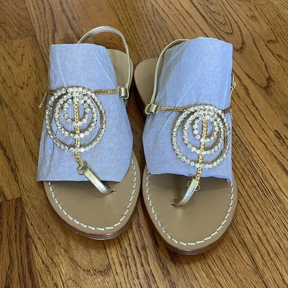 Vero cuoio sandals with diamond crystals size 7 EUC - Picture 5 of 5